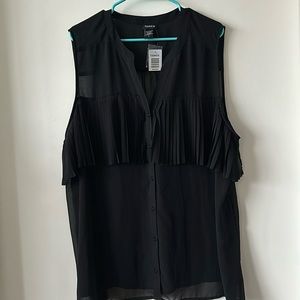 Torrid Black Sheer Tank Top